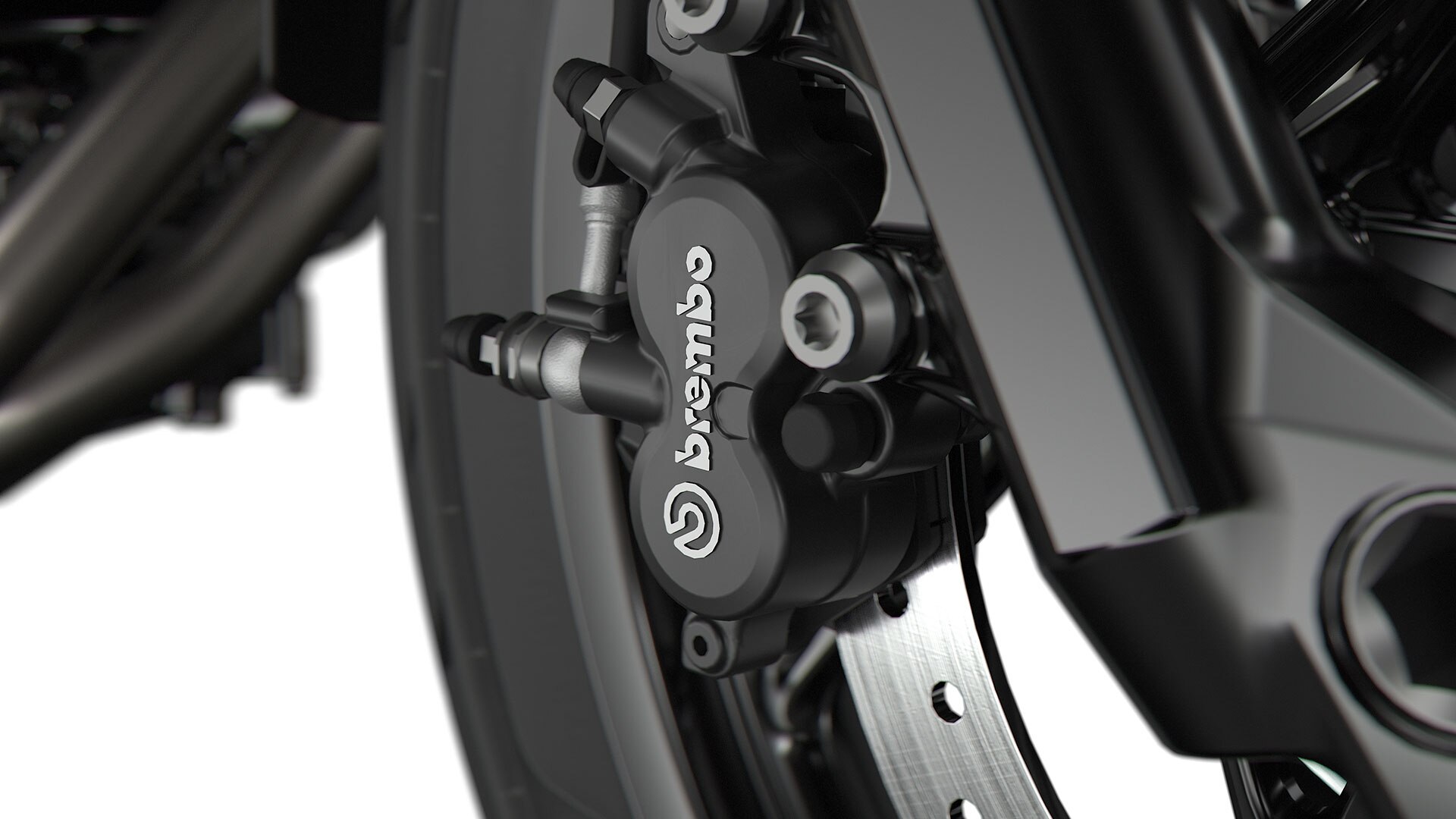 Това е черната спирачна система Brembo.