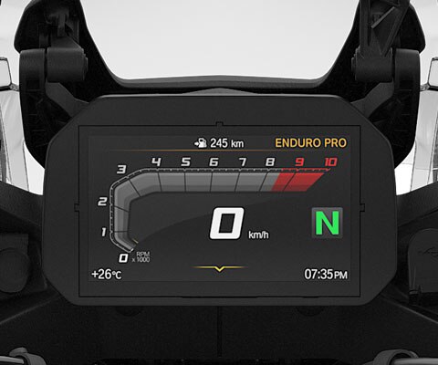 Това е 6,5-инчовият TFT дисплей на F 850 GS Adventure.