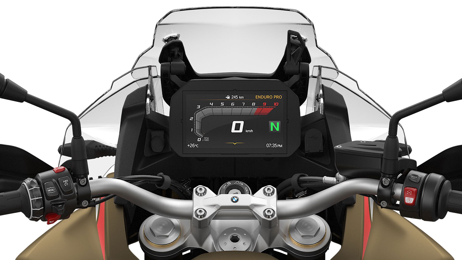 Това е 6,5-инчовият TFT дисплей на F 850 GS Adventure.