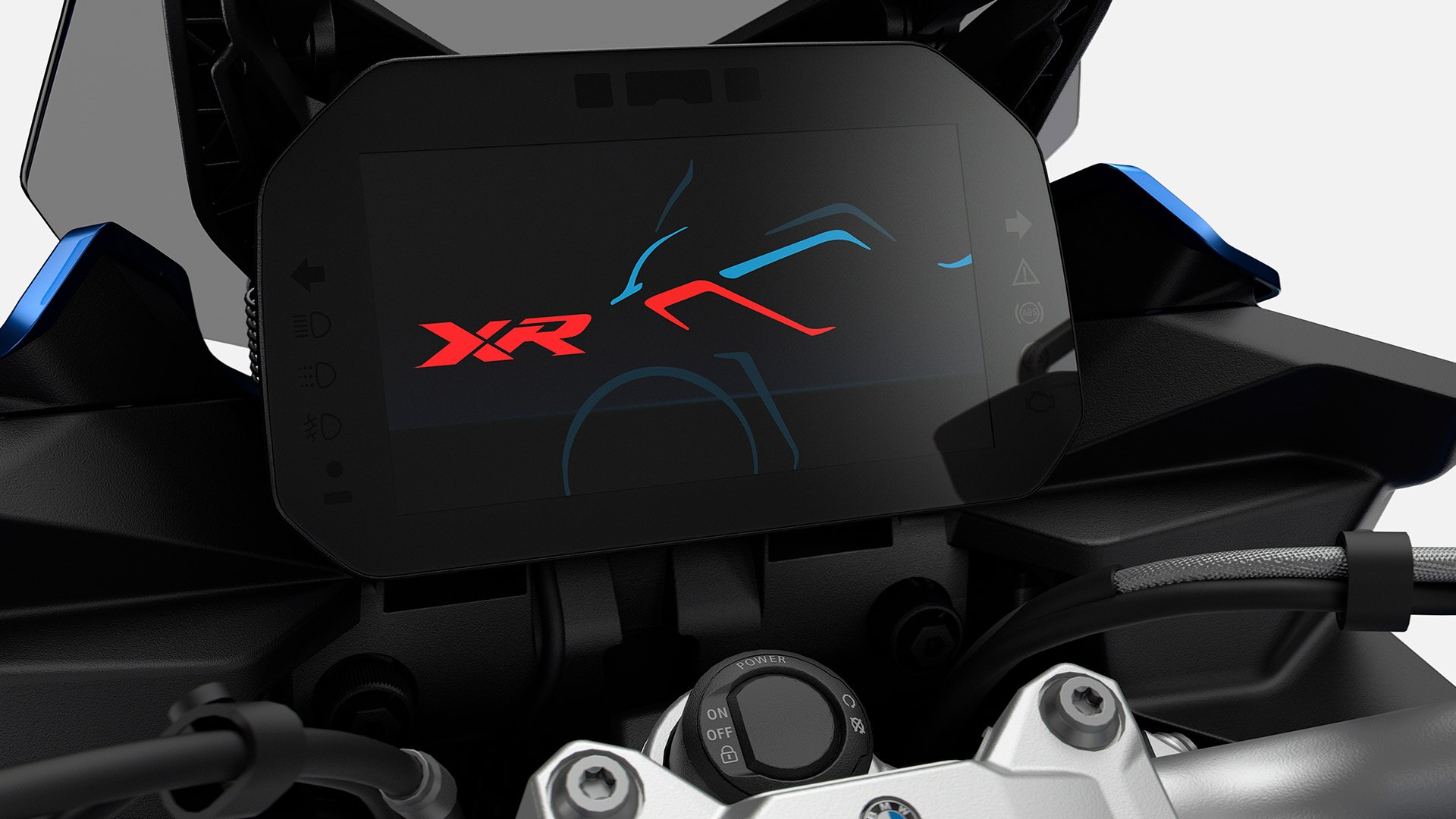 We see the TFT colour display of the BMW F 900 XR