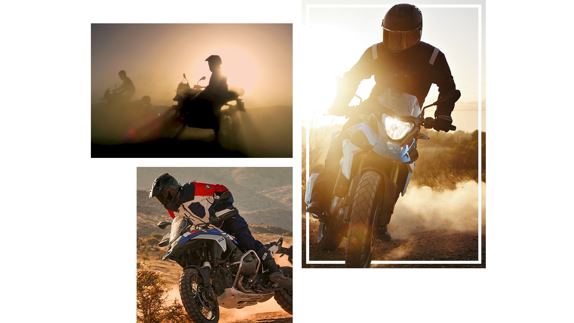 Колаж на моделите GS на BMW Motorrad.