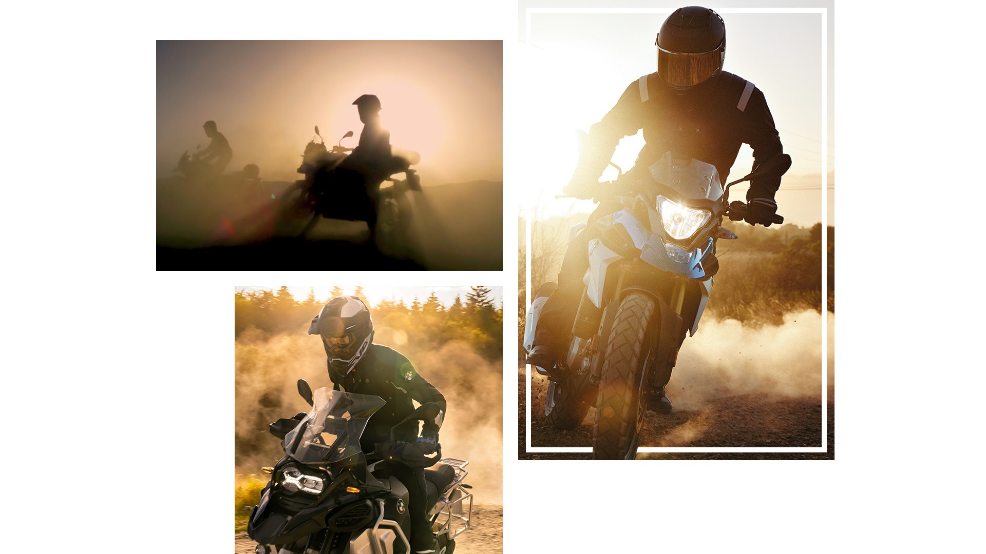 Колаж на моделите GS на BMW Motorrad.