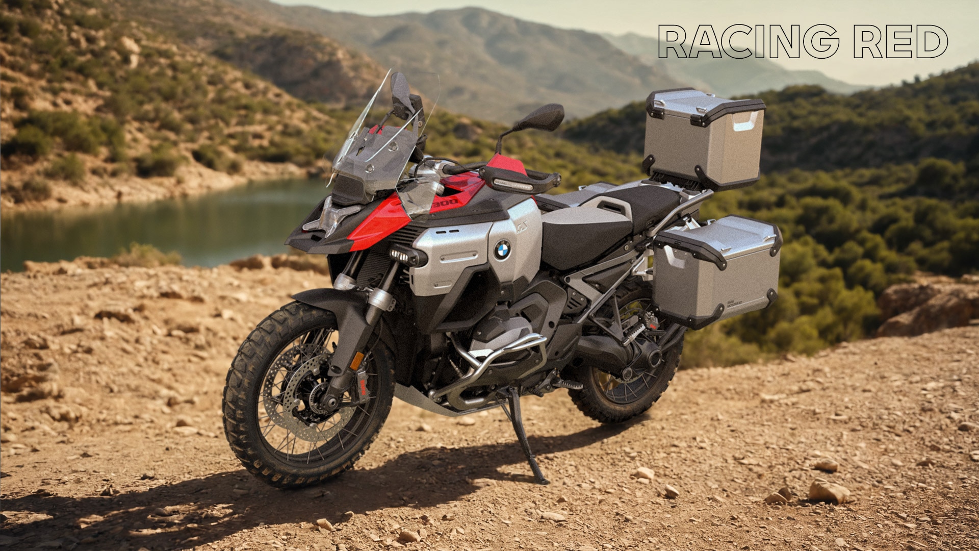 The BMW R 1300 GS in Racing red solid paint