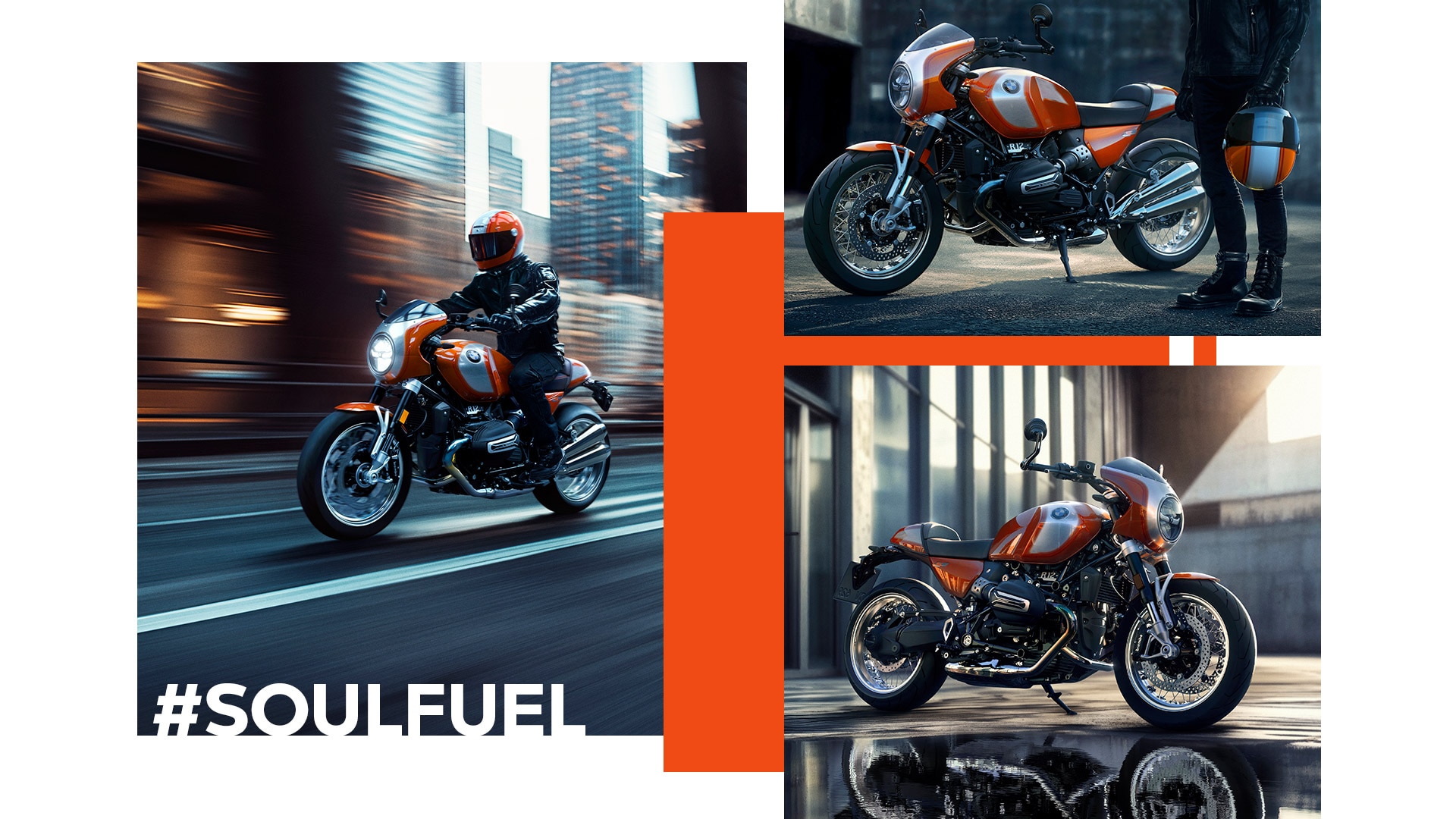 Collage with images and videos of the R 90 S and the R 12 S from BMW Motorrad