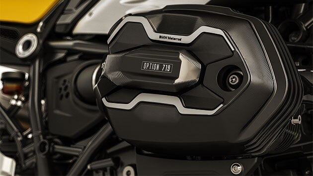 Това е жълтият предпазител за ръце на R nineT Urban G/S.
