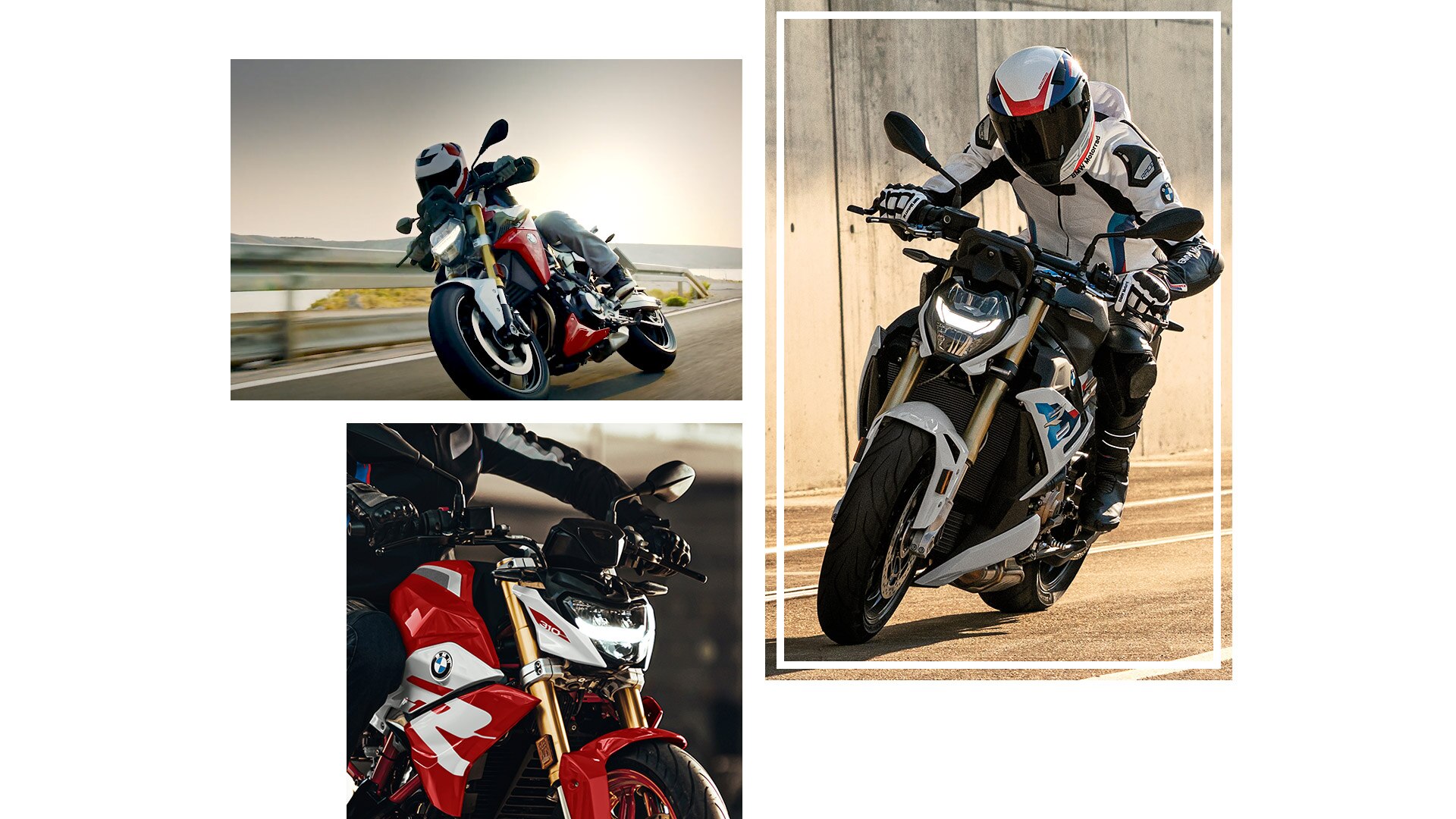 Колаж на моделите BMW Motorrad Roadster.