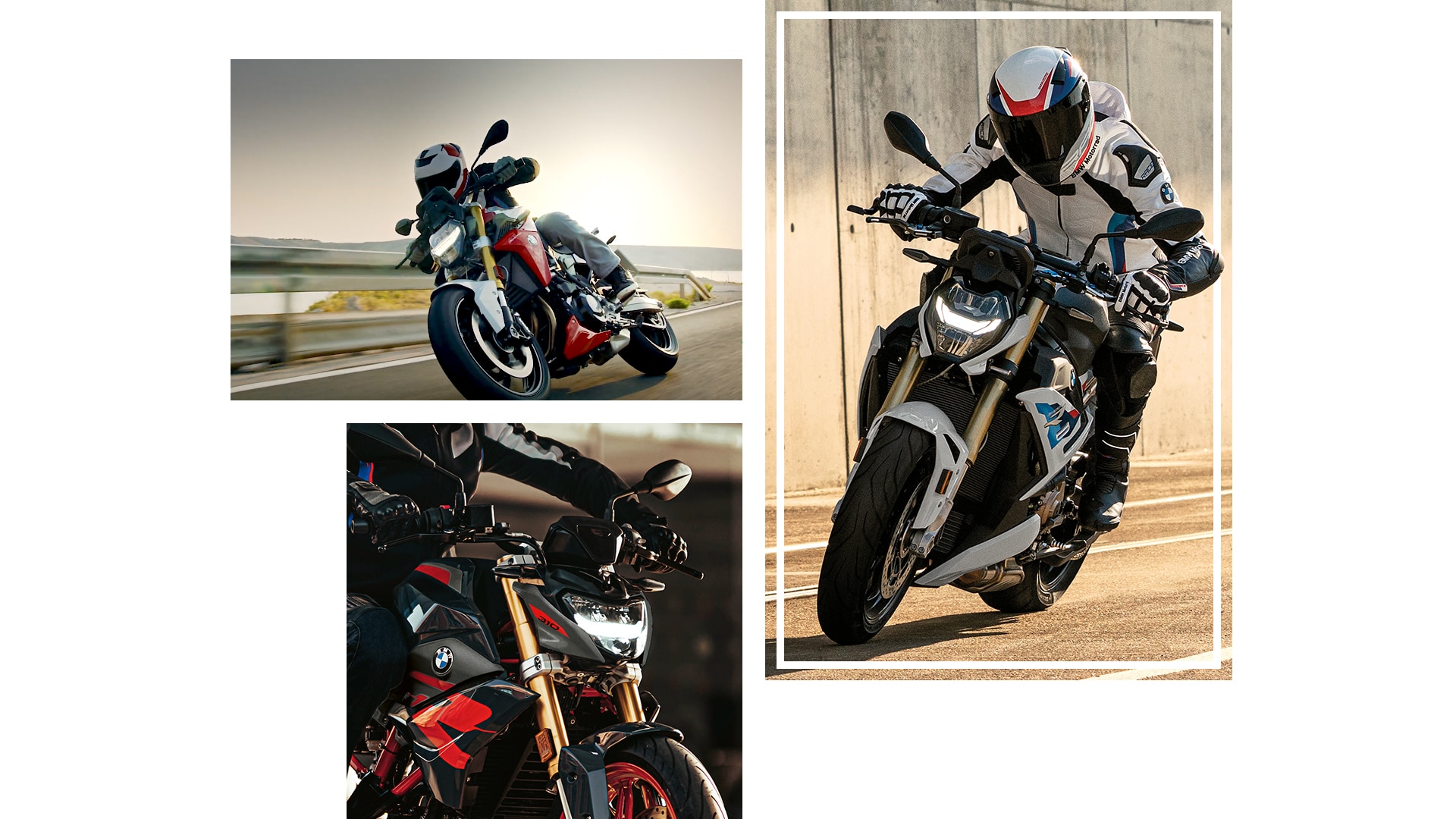 Колаж на моделите BMW Motorrad Roadster.