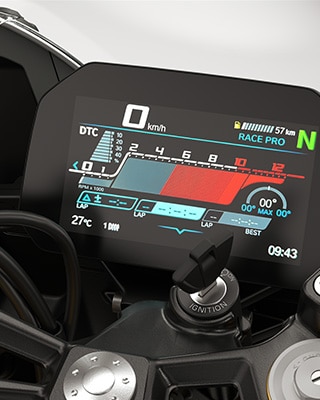 Режими на каране Pro и 6,5-инчов TFT дисплей на F 450 RR от BMW Motorrad