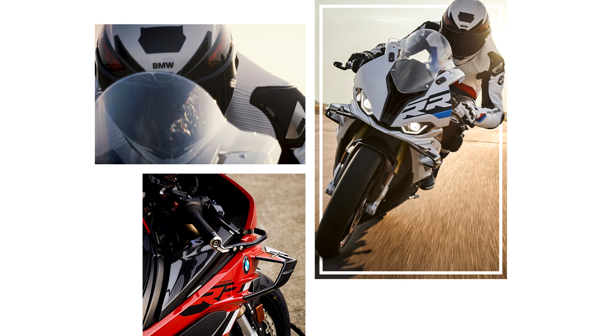 Колаж от снимки в движение на S 1000 RR.