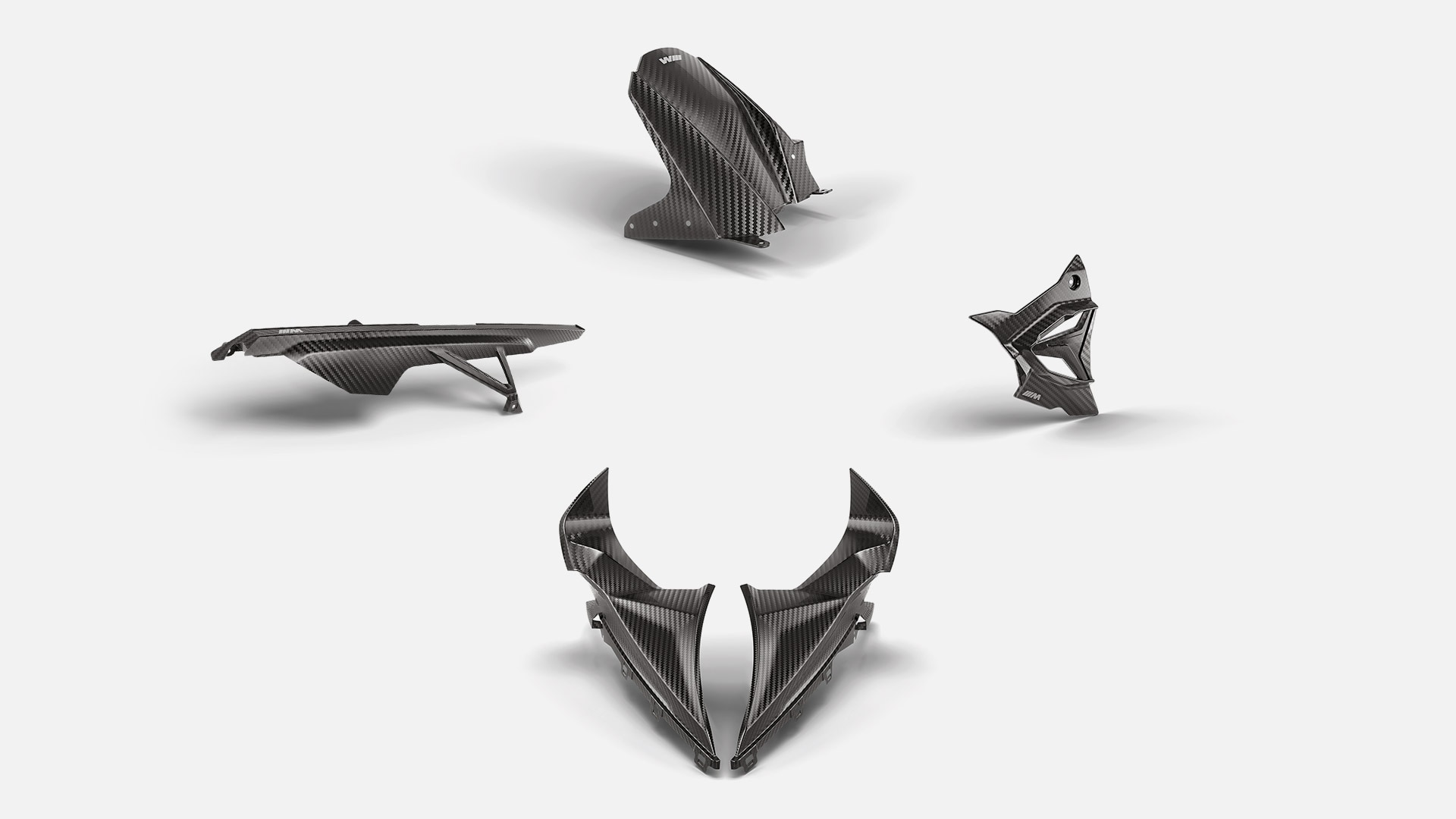Overview of carbon-fibre parts